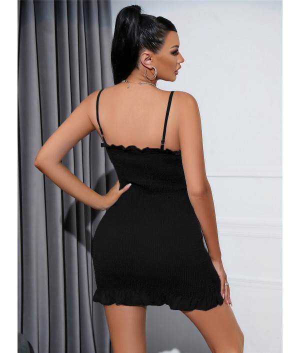 Women Basic Solid Color Sleeveless Backless Fashion Dress