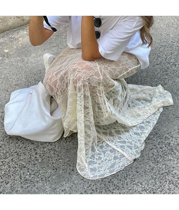 Women Fashion Sexy Lace Stitching Skirt